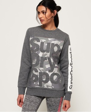 Superdry Combat Boxer Boomer Crew Női Pulóver Szürke | XQGEK8326